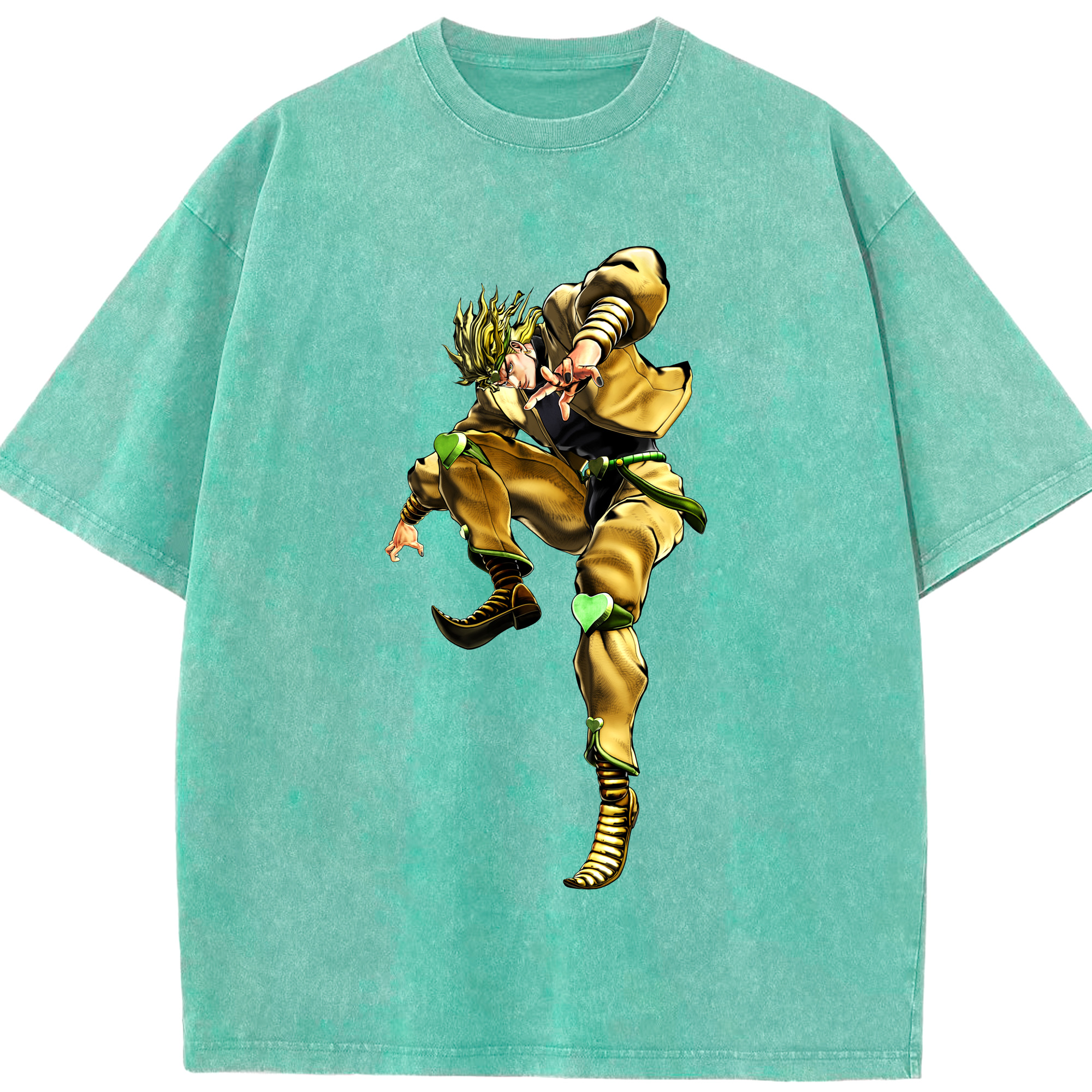 （画像用） ジョジョの奇妙な冒険 ディオ?ブランドー JoJo's Bizarre Adventure Dio Brando 綿100% ヴィンテージ風 半袖Tシャツ（フロントプリント）